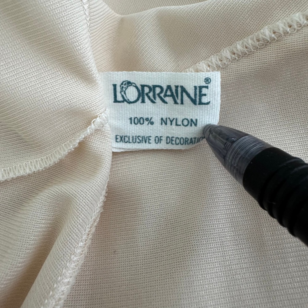 Vintage Lorraine Maxi Peach/Cream Maxi Slip‎ Size 34 - Picture 9 of 10
